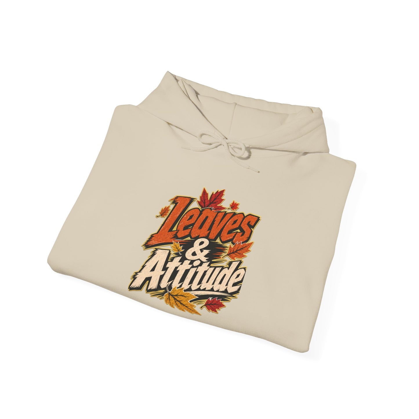 Leaves & Attitude Hoodie — Fall Graphic Pullover