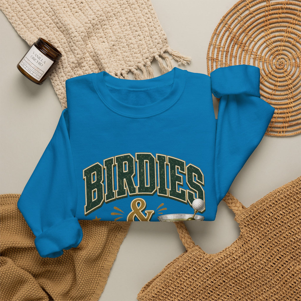 Golf Birdies & Dirties Crewneck Sweatshirt Golfing & Martini's
