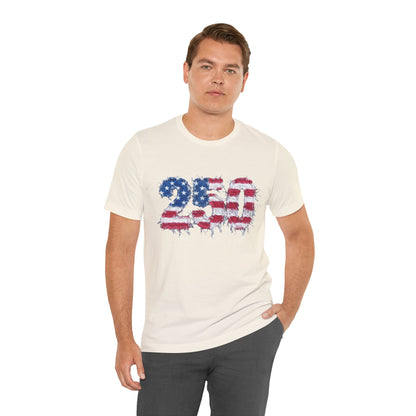 4th of July Frayed Patch Graphic Tee — Patriotic Independence Day T-Shirt
