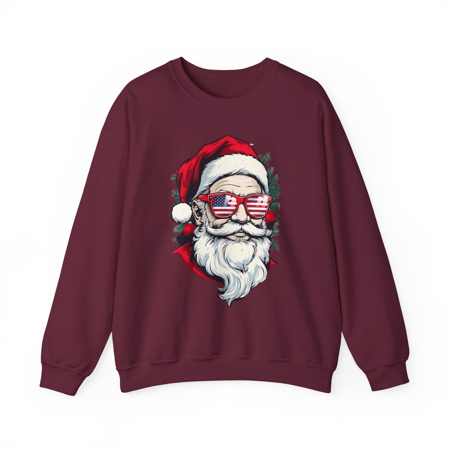 Christmas Santa Sweatshirt with USA Shades