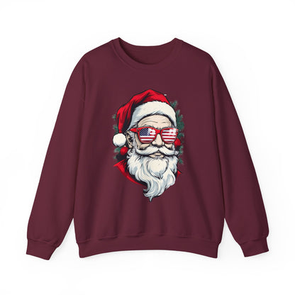 Christmas Santa Sweatshirt with USA Shades