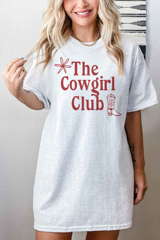 COWGIRL CLUB OVERSIZED GRAPHIC TEE