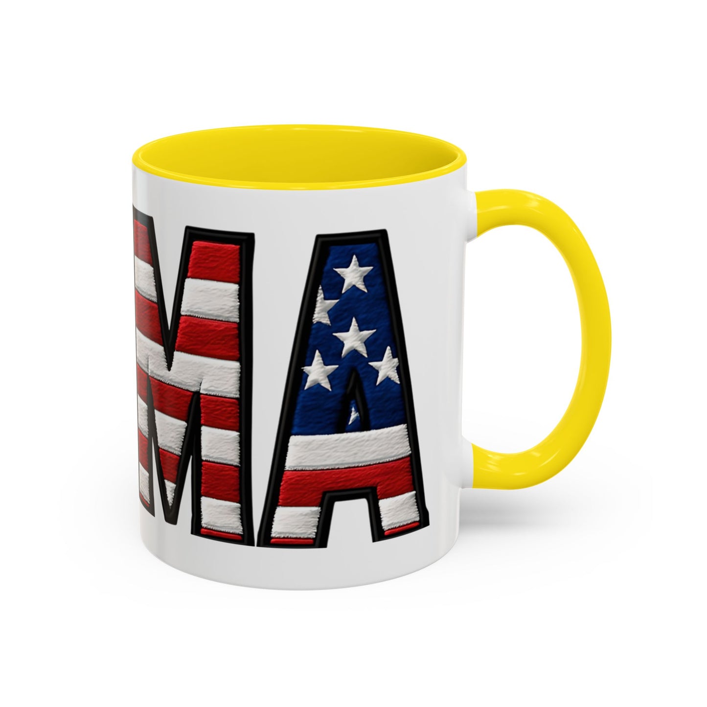 Patriotic AMERICA Flag MAMA Accent Coffee Mug 11 or 15oz