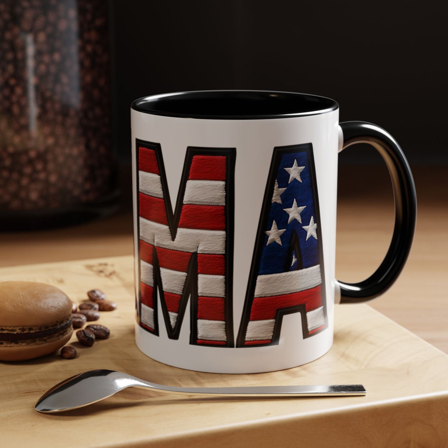 Patriotic AMERICA Flag MAMA Accent Coffee Mug 11 or 15oz