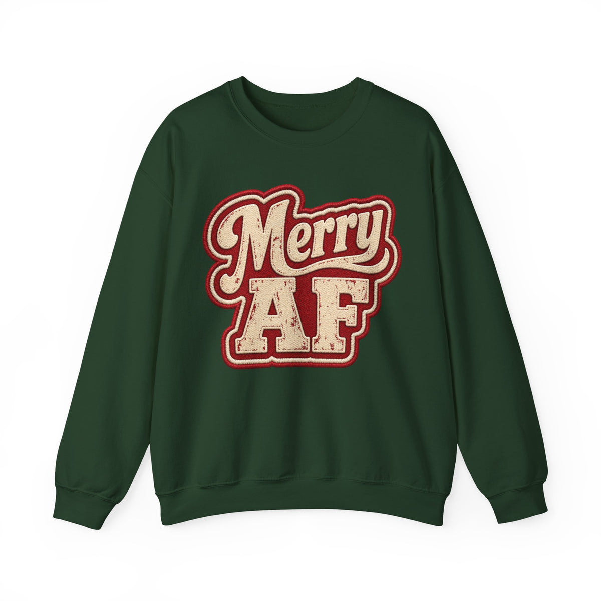 Merry AF Sweatshirt – Funny Retro Holiday Crewneck