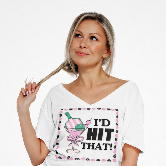 I'D HIT that Pickle Ball Cocktail T-Shirt Unisex