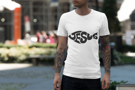 JESUS Fish Design T-Shirt Unisex