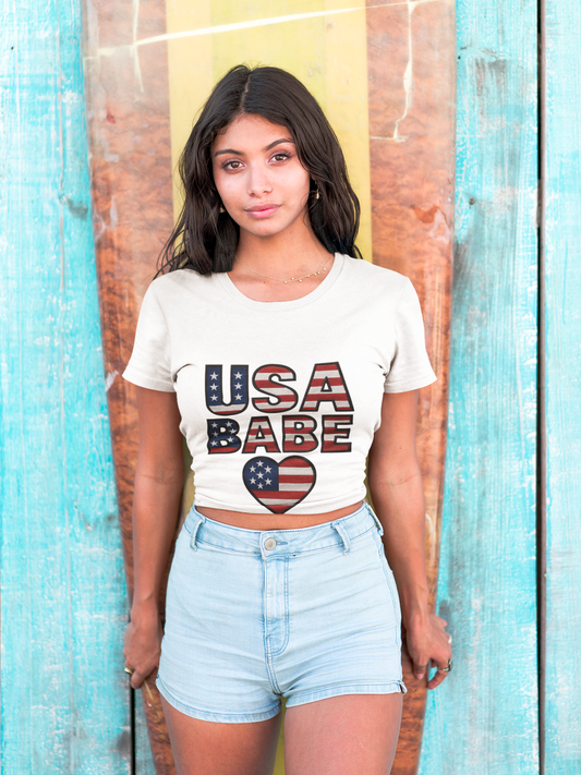 USA BABE HEART T-SHIRT