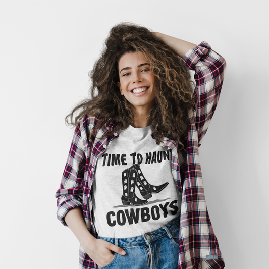 Western Halloween T-shirt Time to Haunt Cowboys