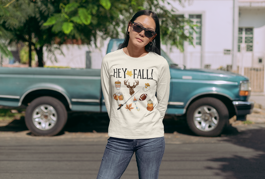 HEY Fall Themed Long Sleeve T-Shirt