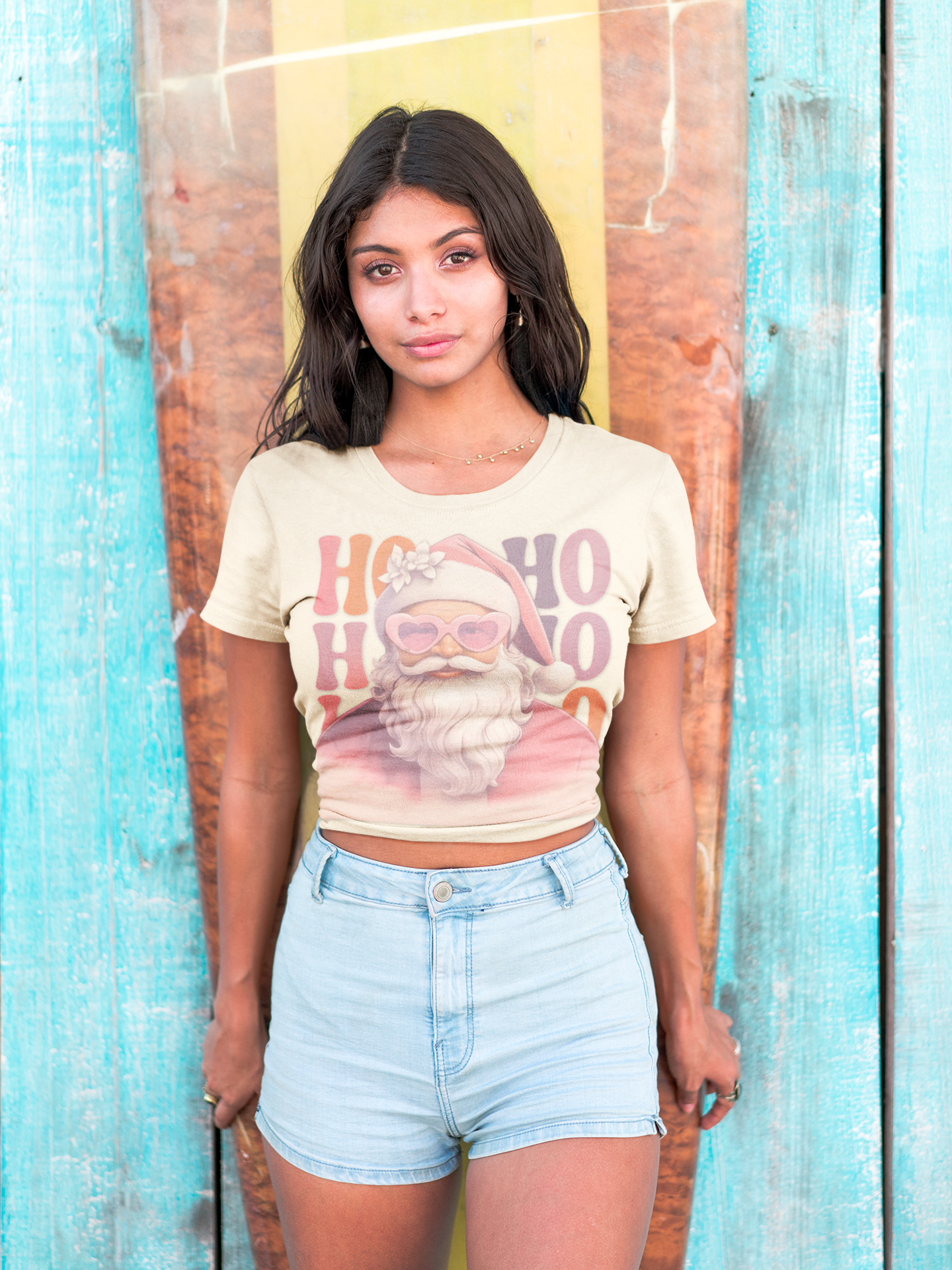 Christmas Santa HO HO HO Long Sleeve T-Shirt - Lots of Color Choices