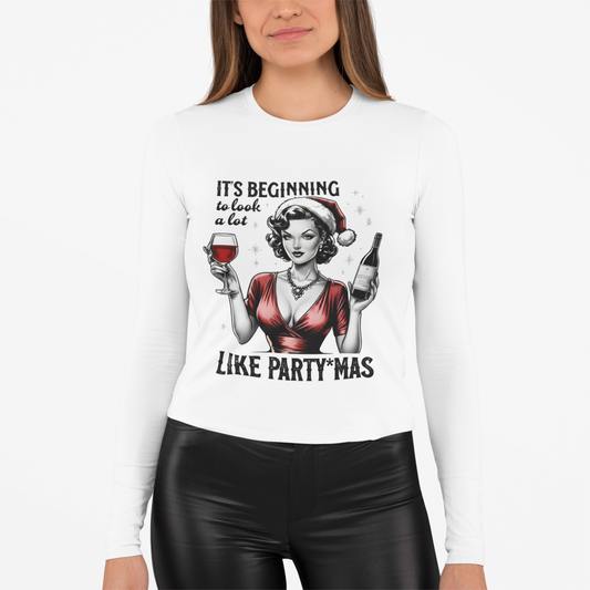 It's Beginning to Look a lot like PARTY*MAS Long Sleeve Christmas T-SHIRT