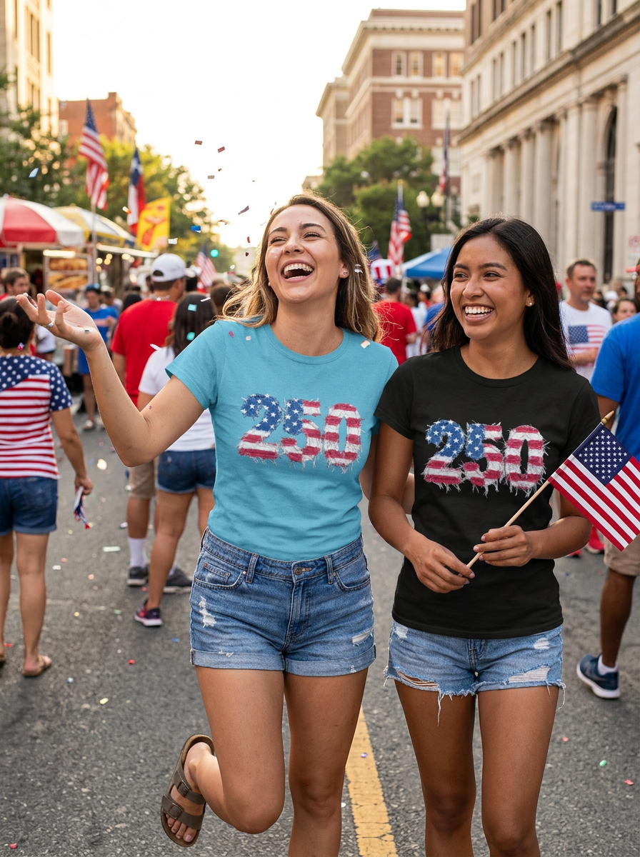 4th of July Frayed Patch Graphic Tee — Patriotic Independence Day T-Shirt