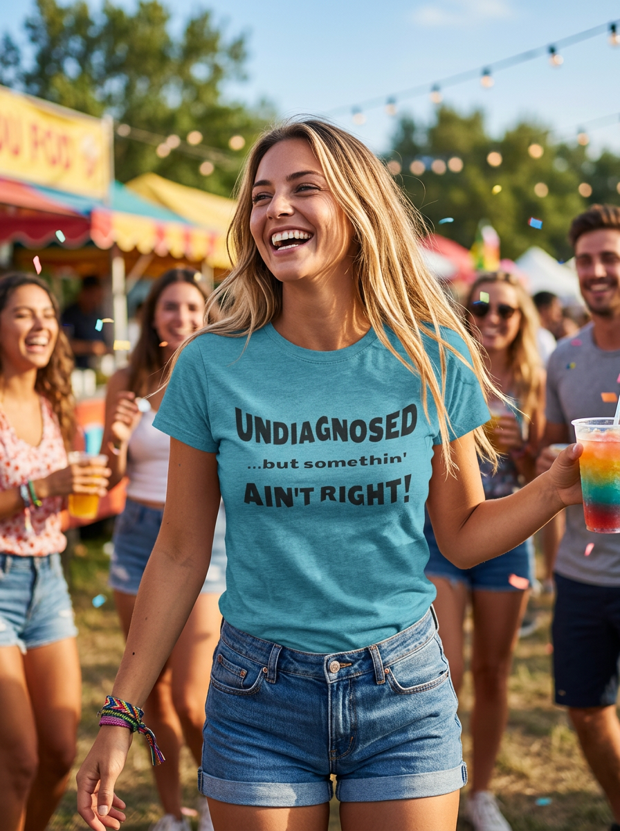 Graphic Tee — "Undiagnosed... but somethin' AIN'T RIGHT!" FUNNY T-SHIRT