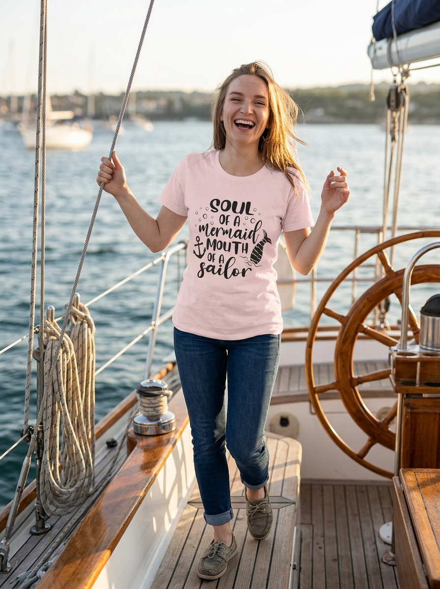 Mermaid Soul Tee — "Soul of a Mermaid, Mouth of a Sailor" Graphic T-Shirt