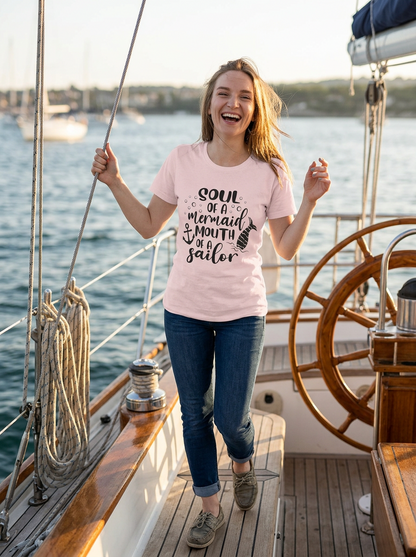 Mermaid Soul Tee — "Soul of a Mermaid, Mouth of a Sailor" Graphic T-Shirt
