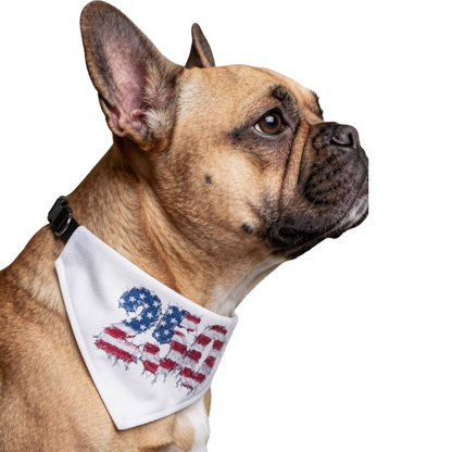 Clip on Pet Bandana — 250th 4th of July Patriotic Dog Bandana