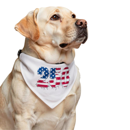 Clip on Pet Bandana — 250th 4th of July Patriotic Dog Bandana