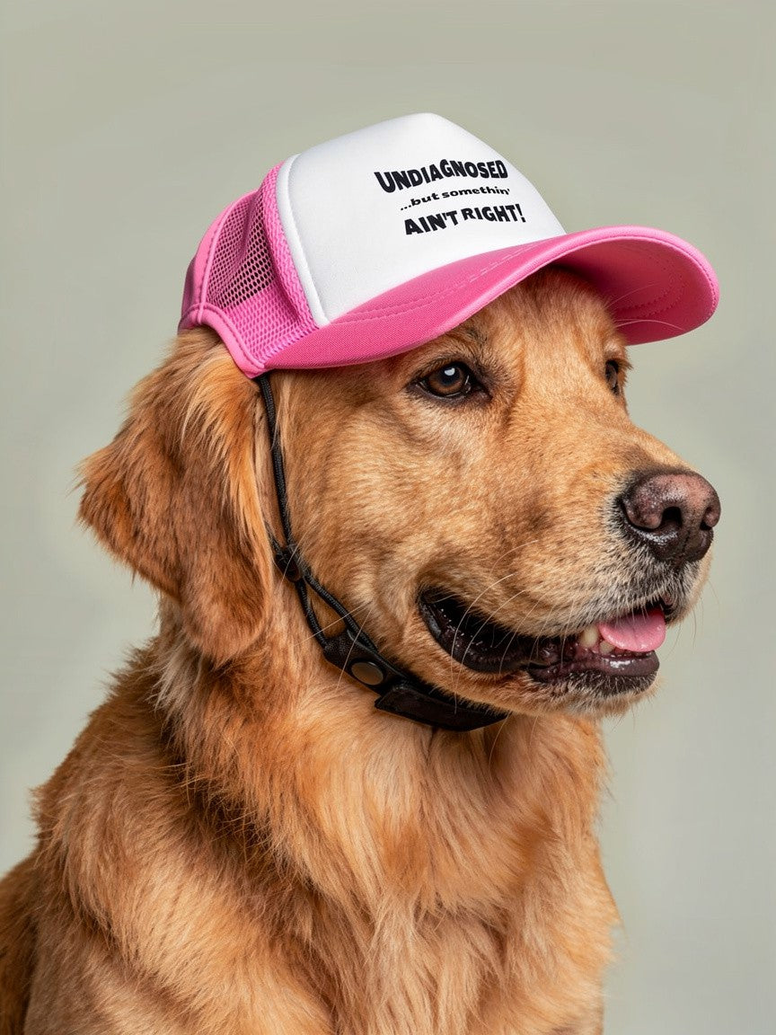 DOG Trucker Hat - Undiagnosed but somethin AIN'T RIGHT! 4 COLORS