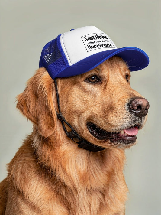 PET Trucker Hat - Sunshine Mixed with a Little HURRICANE Dog Foam Cap