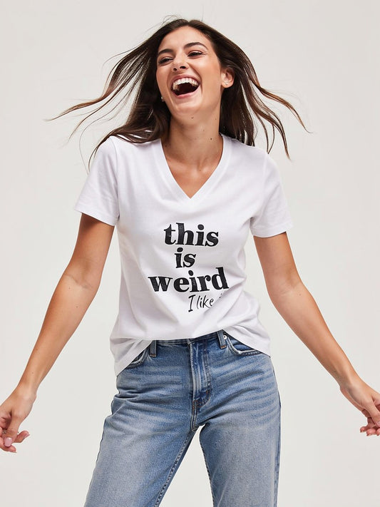 this is weird I like it V-Neck T-Shirt