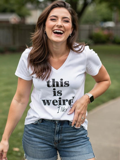 this is weird I like it V-Neck T-Shirt