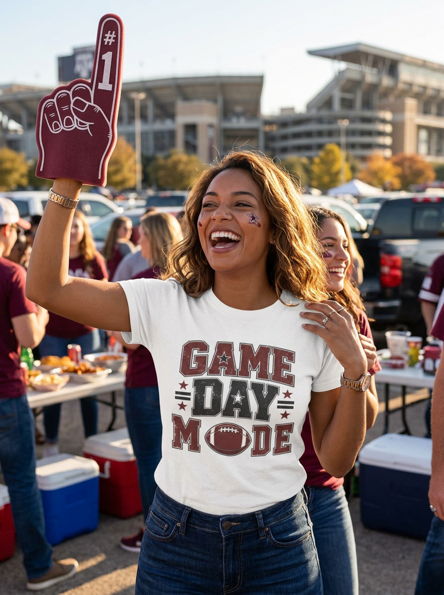 Game Day Mode Football T-Shirt