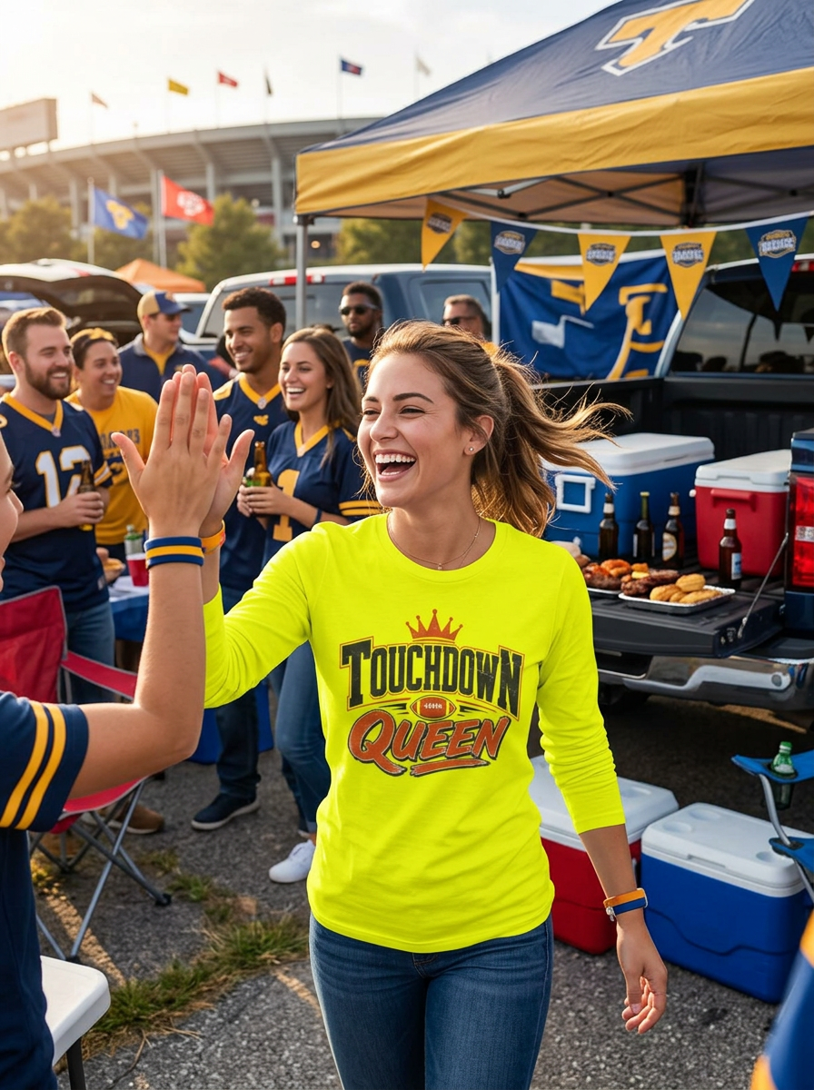 Touchdown Queen Long Sleeve T-Shirt FOOTBALL Season