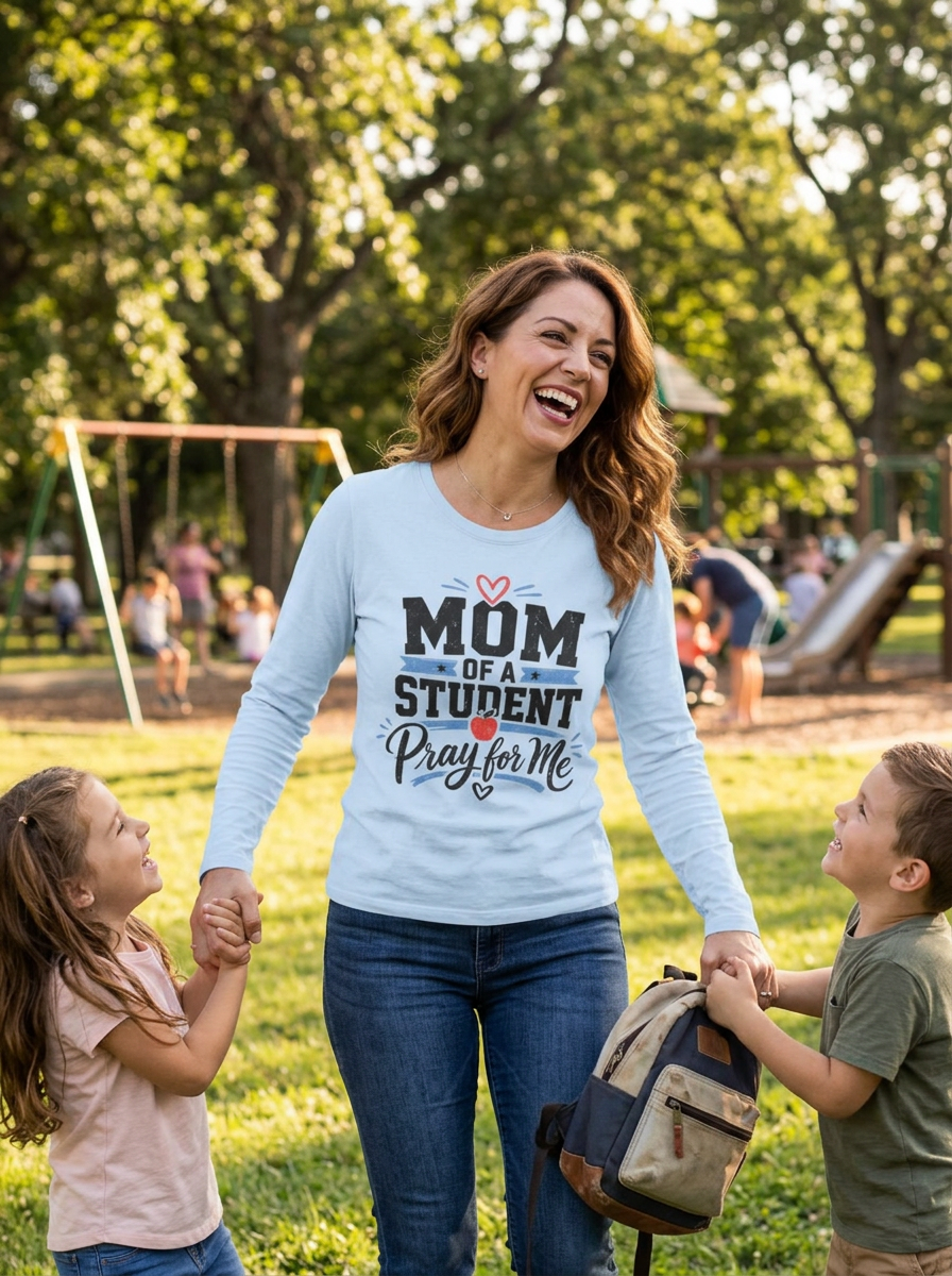 Mom of a Student Pray for Me Long Sleeve T-Shirt