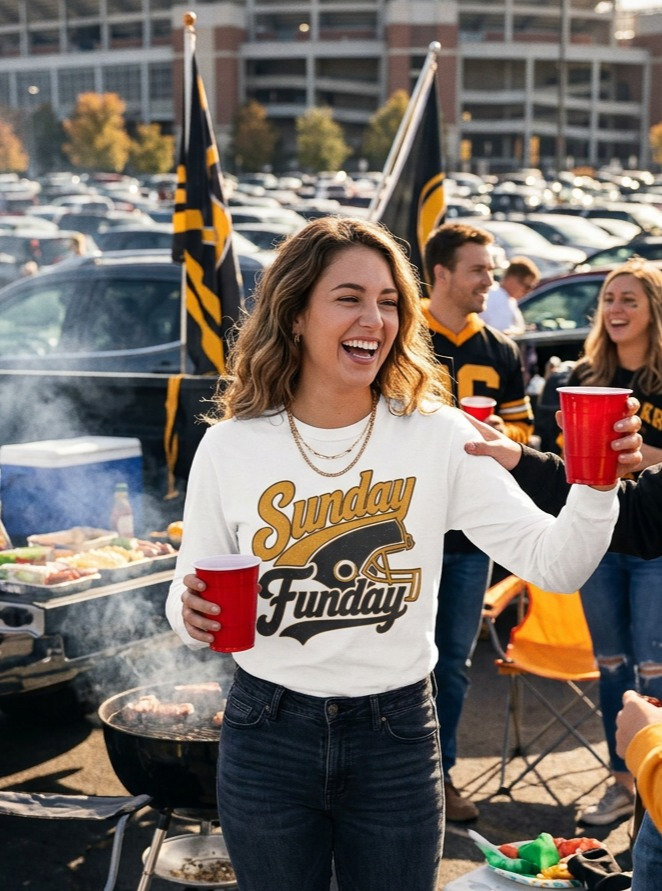 Sunday Funday Football Long Sleeve T-Shirt - Unisex