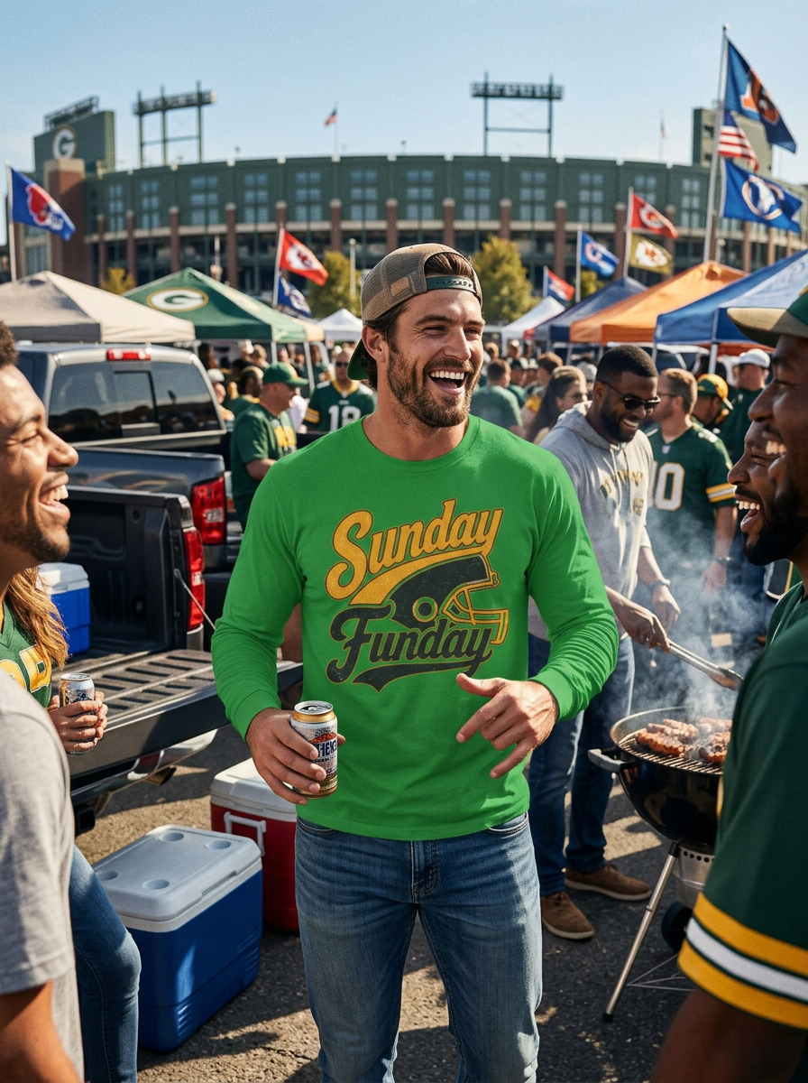 Sunday Funday Football Long Sleeve T-Shirt - Unisex