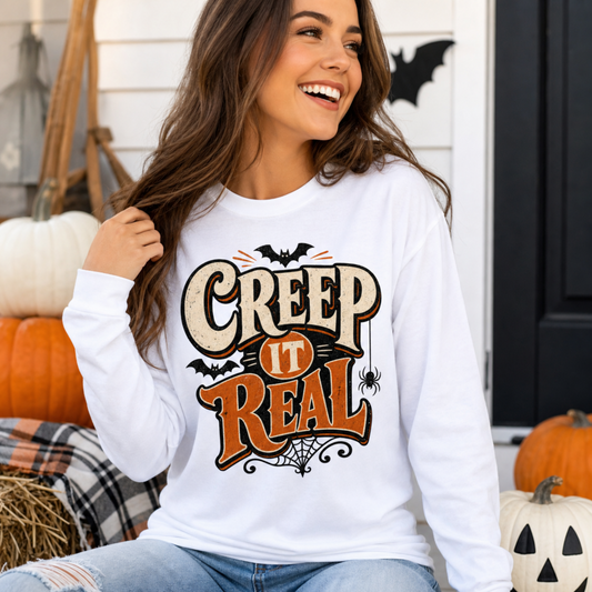 Creep It Real Halloween Long Sleeve T-Shirt