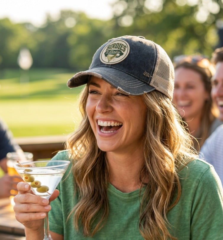 Birdies & Dirties Long Sleeve T-Shirt Golf Cocktail Marini's