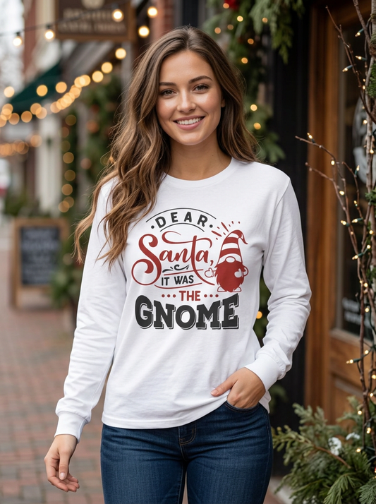 Christmas Dear Santa It Was The Gnome Holiday T-Shirt