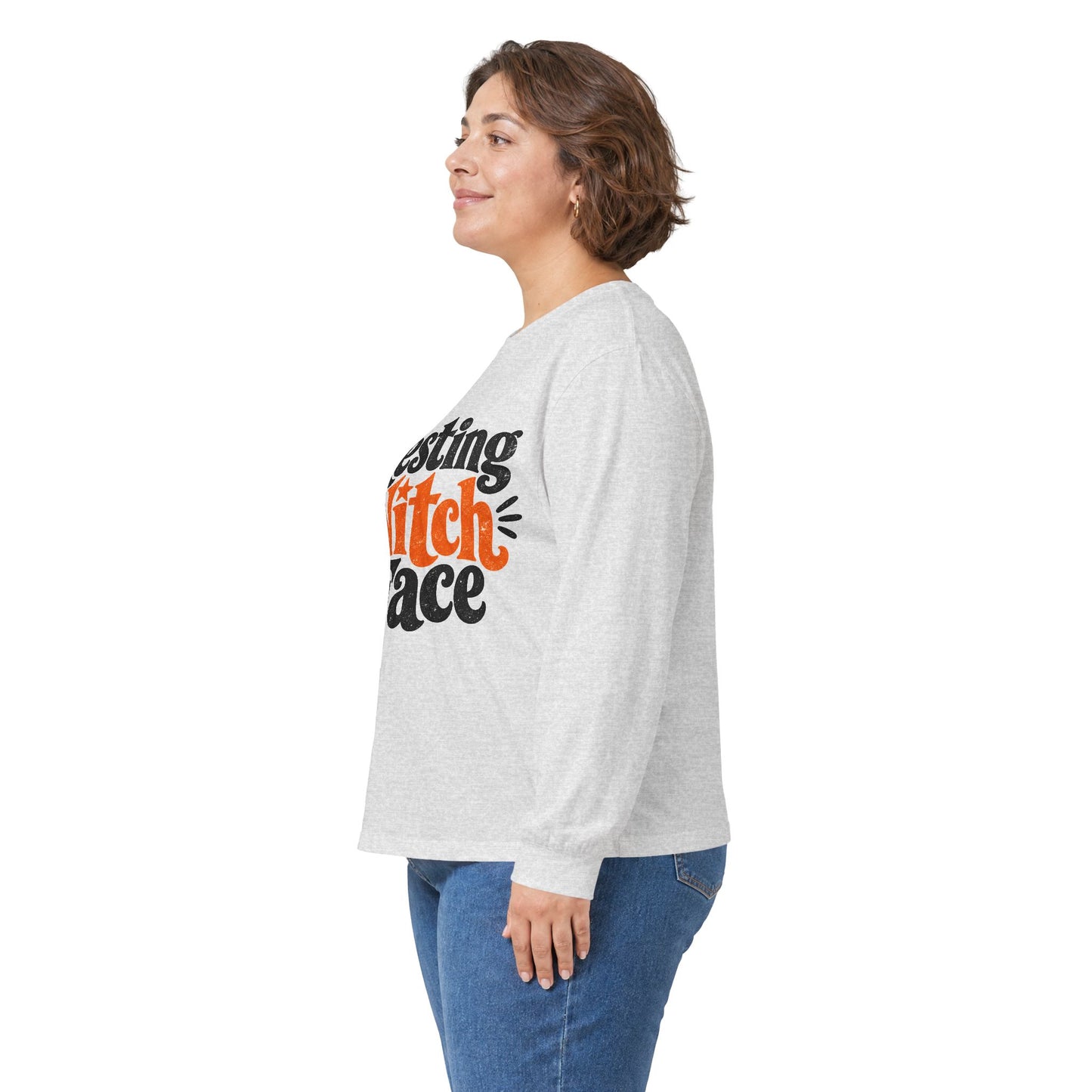 Resting Witch Face Long Sleeve T-Shirt — Funny Halloween Witch Shirt