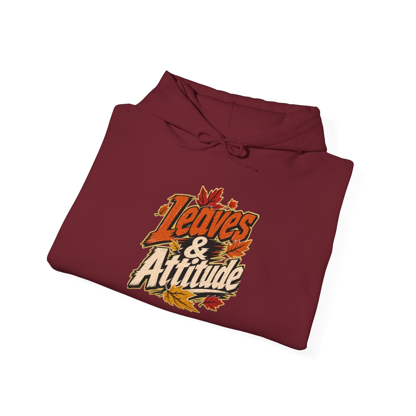 Leaves & Attitude Hoodie — Fall Graphic Pullover