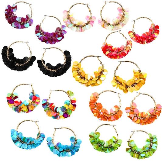Party Time Bright Petals Fringe Earrings