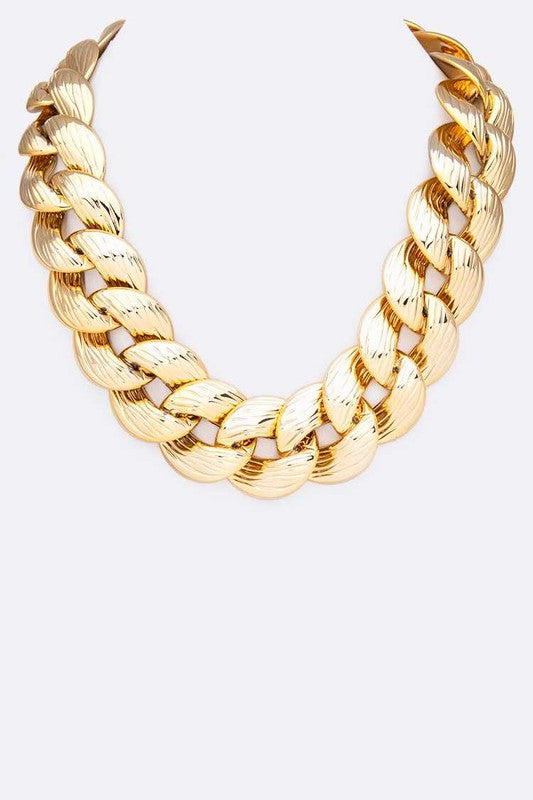 Textured Chunky Chain Necklace