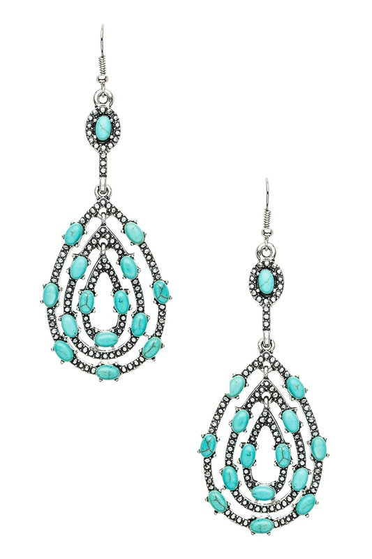 Turquoise Pave Iconic Earrings