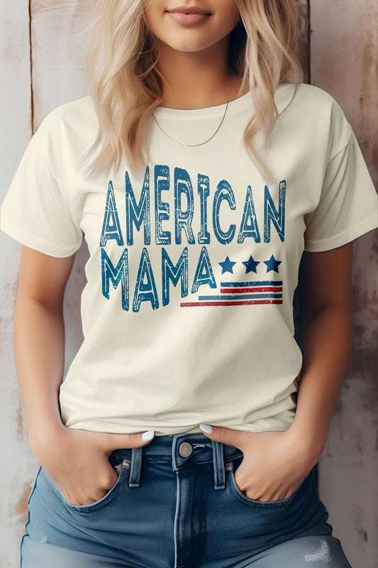American Mama Retro 4th of July Graphic Tee