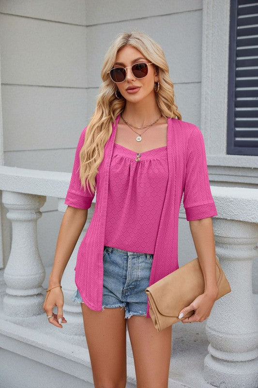 Womens Tops Casual Shirt Square Neck T Shirts