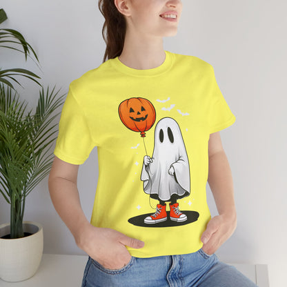 Ghost Tee with Orange Hightops and Pumpkin Balloon