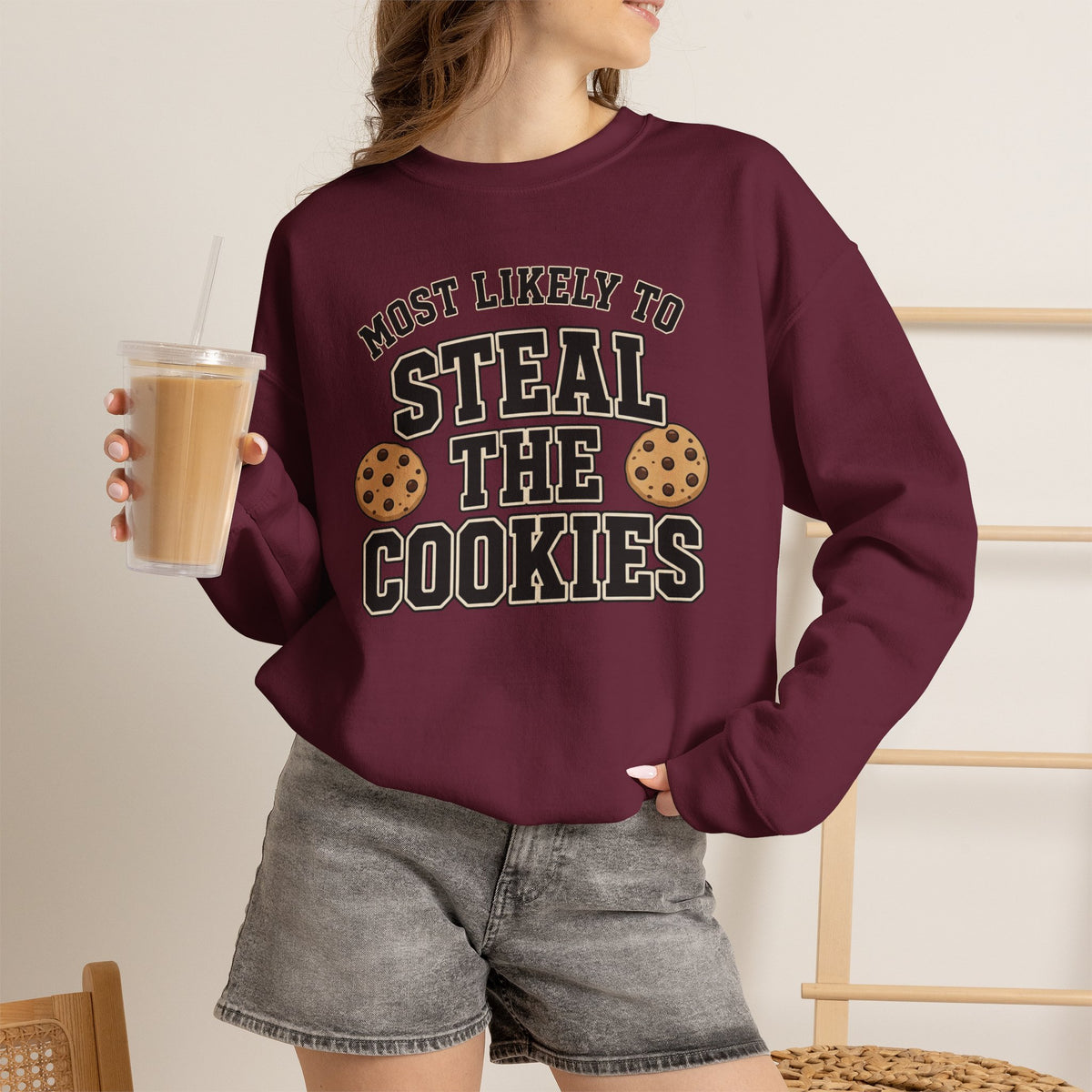 Most Likely To Steal The Cookies Sweatshirt - Christmas Crewneck