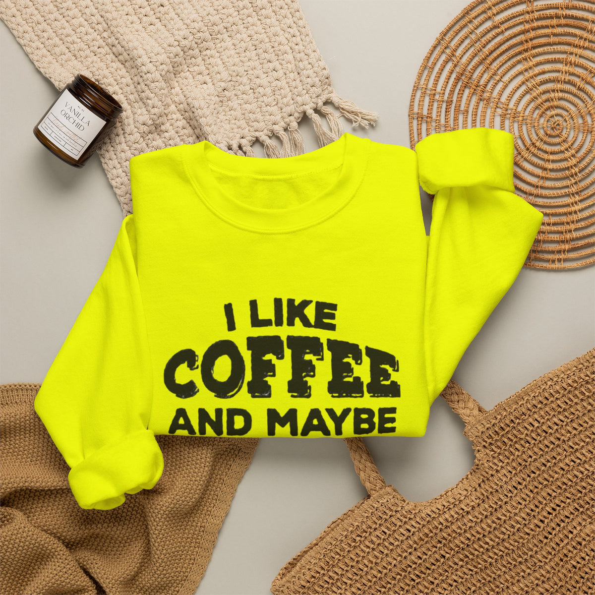 Coffee Lover Sweatshirt - I Like Coffee And Maybe Three People Sweatshirt