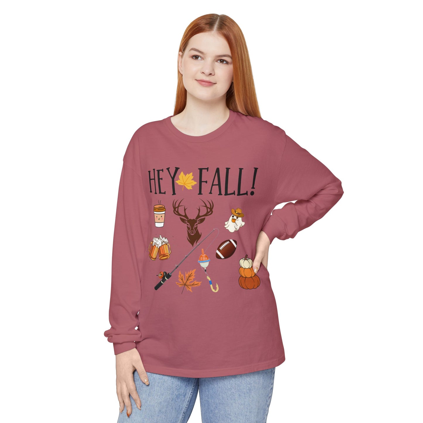 HEY Fall Themed Long Sleeve T-Shirt