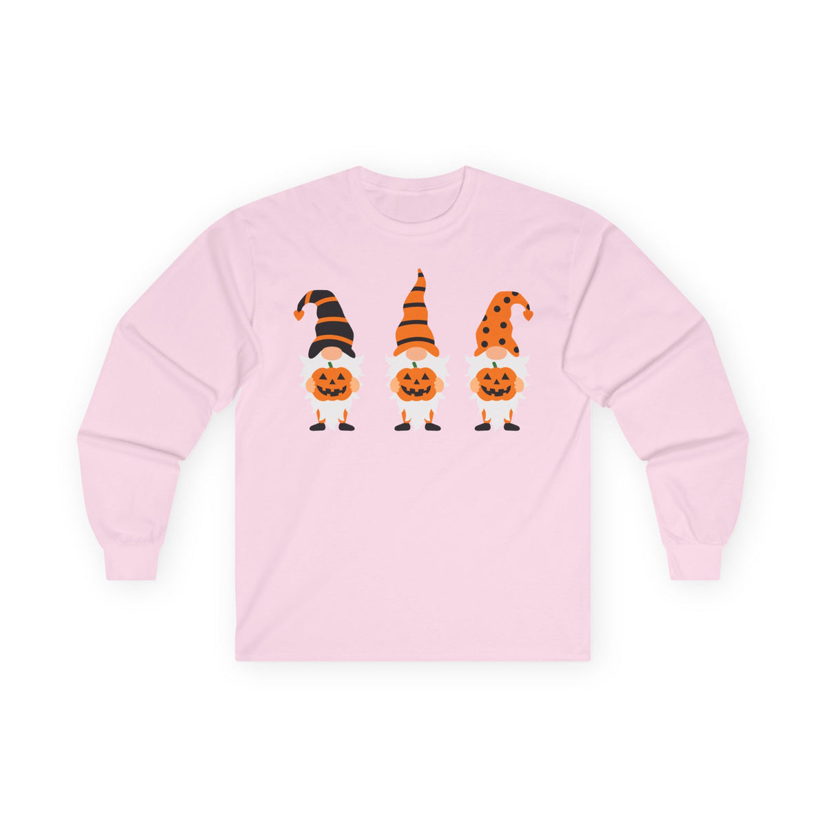 Halloween Pumpkin Gnomes Long Sleeve T-Shirts