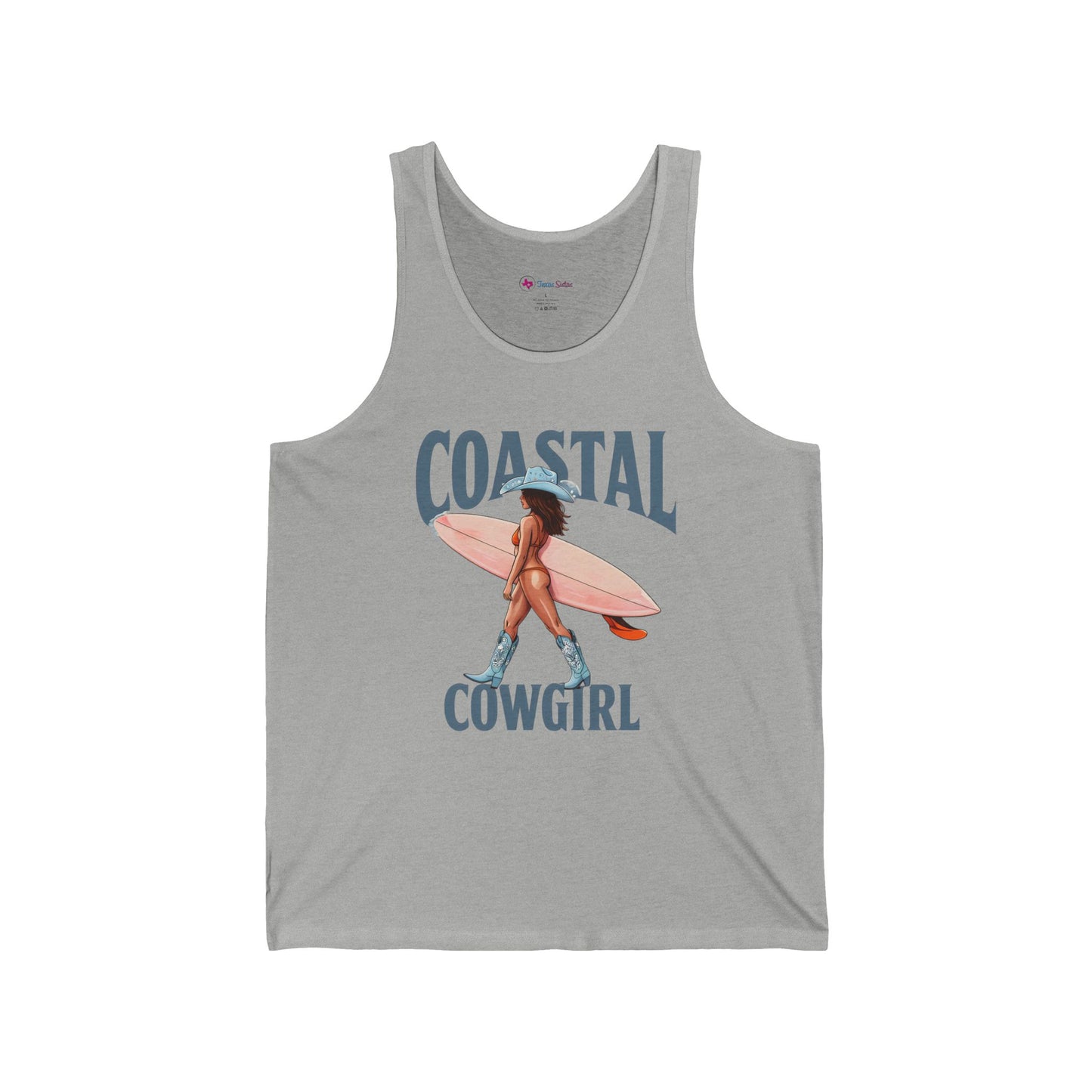 Coastal Cowgirl Surf Tank Top – Beachy Western Surfing Graphic Tank