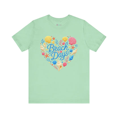 Beach Days heart seashells T-Shirt