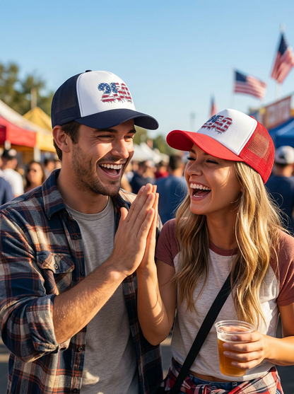 4th of July 250th USA Trucker Hat