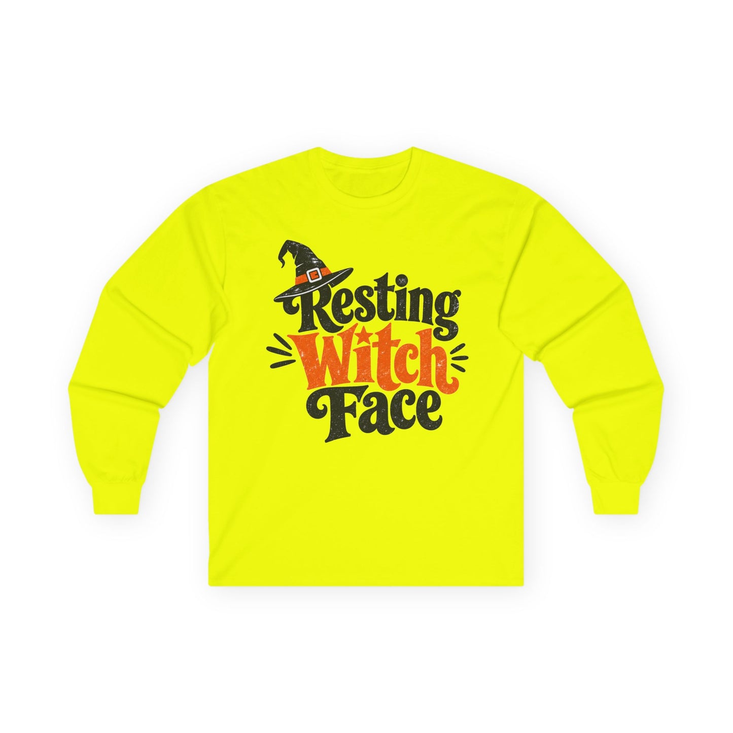 Resting Witch Face Long Sleeve T-Shirt — Funny Halloween Witch Shirt
